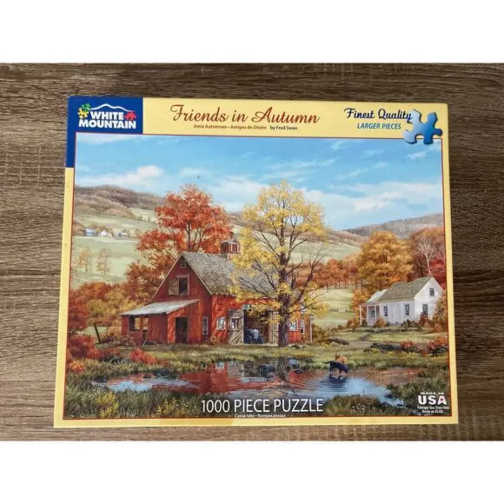 White Mountain Friends in Autumn 1000 Piece Jigsaw Puzzle Landscape‎ 2022